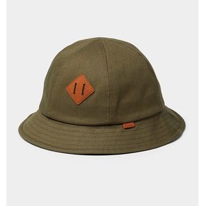 Herschel unisex green khaki Henderson diamond emblem bucket hat NWT